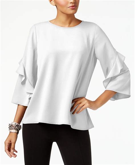 macys white blouse|macy's white tops on sale.